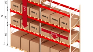 Het draagvermogen van een palletstelling is het maximale gewicht dat de constructie kan dragen zonder vervorming. фото